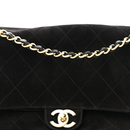 Chanel Suede Calfskin Small Souplissimo Maxi Flap Black 8 of 12