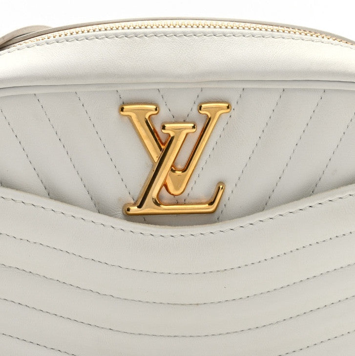 Calfskin New Wave Camera Bag White