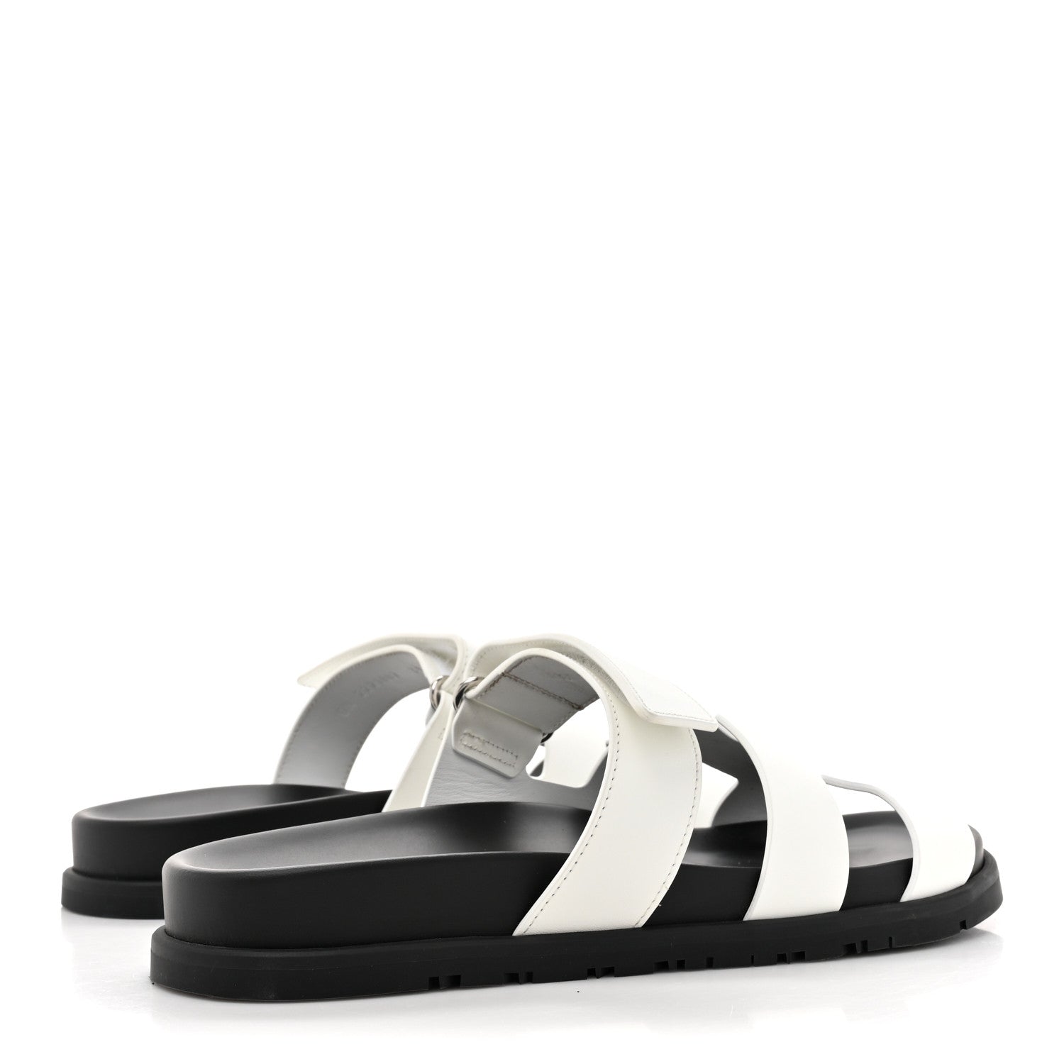Hermes Calfskin Womens Chypre Sandals 39 White 4 of 12