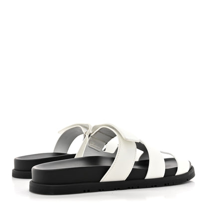 Hermes Calfskin Womens Chypre Sandals 39 White 4 of 12