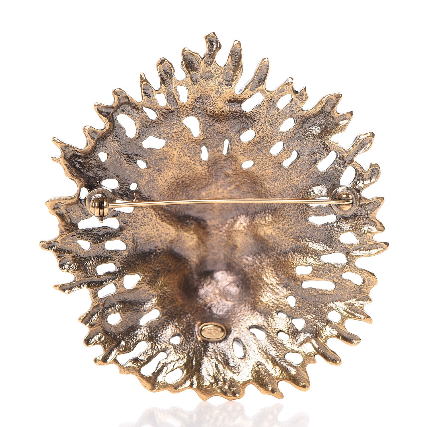 Chanel CC Lion Brooch Gold 3 of 5