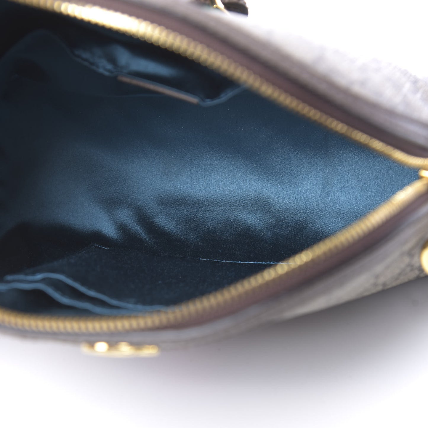 GG Supreme Monogram Textured Dollar Calfskin Web Small Ophidia Dome Shoulder Bag Beige Ebony New Acero