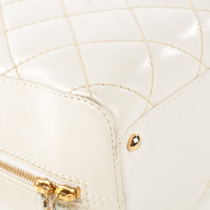 Chanel Calfskin Wild Stitch Surpique Top Handle Bag White 11 of 12
