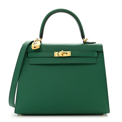 Hermes Epsom Kelly Sellier 25 Vert Vertigo 1 of 10