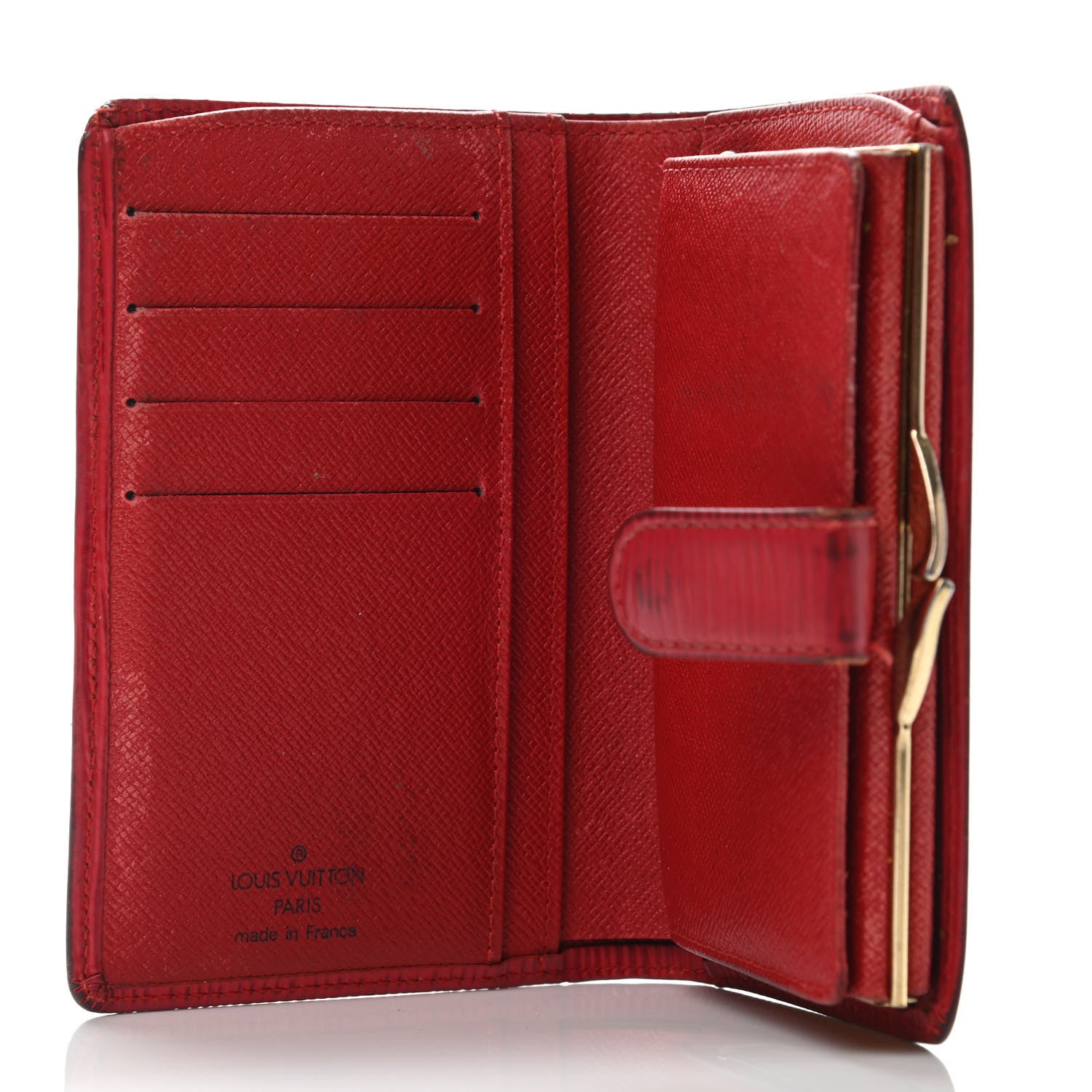 Louis Vuitton Epi French Purse Wallet Castillan Red 5 of 11