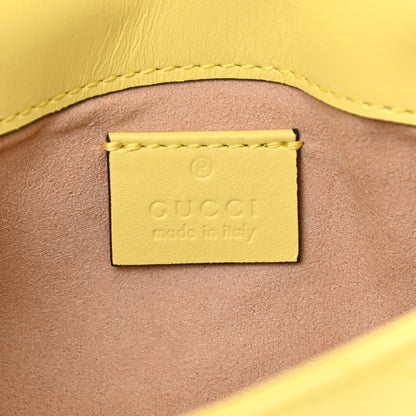 Gucci Calfskin Matelasse Super Mini GG Marmont Shoulder Bag Banana 6 of 11