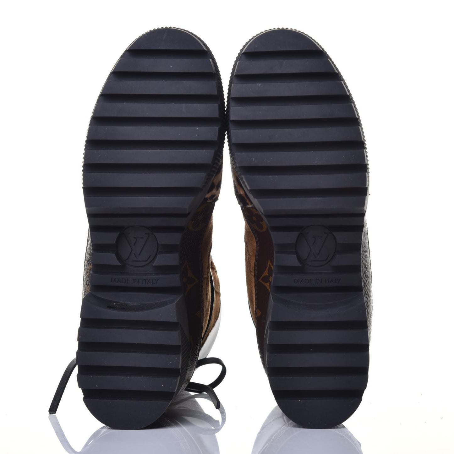 Suede Calfskin Monogram Laureate Platform Desert Boots 35 Cognac