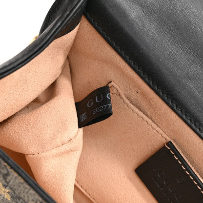 Gucci GG Supreme Monogram Bees Small Padlock Shoulder Bag Black 8 of 11