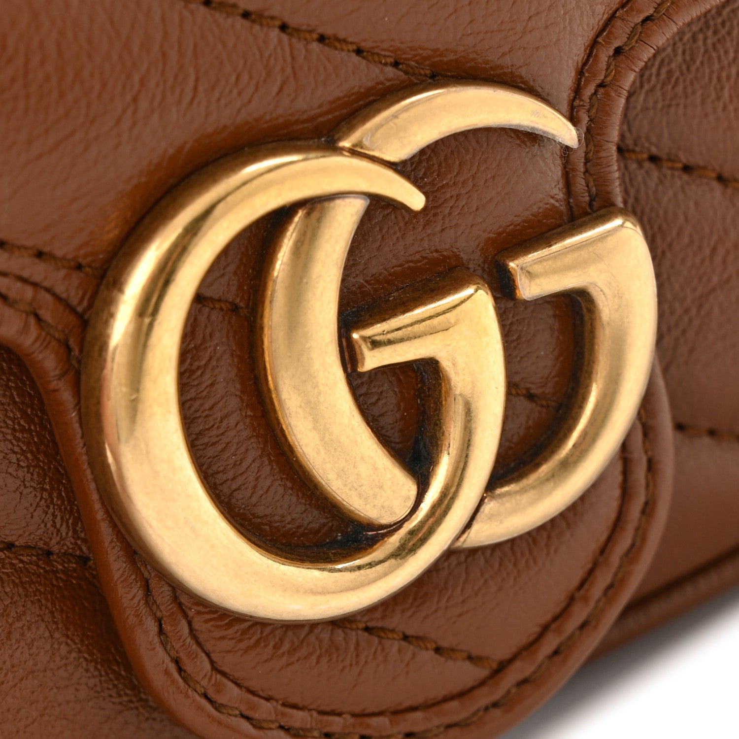 Gucci Azalea Calfskin Matelasse Diagonal Super Mini GG Marmont Shoulder Bag Cuir 11 of 11