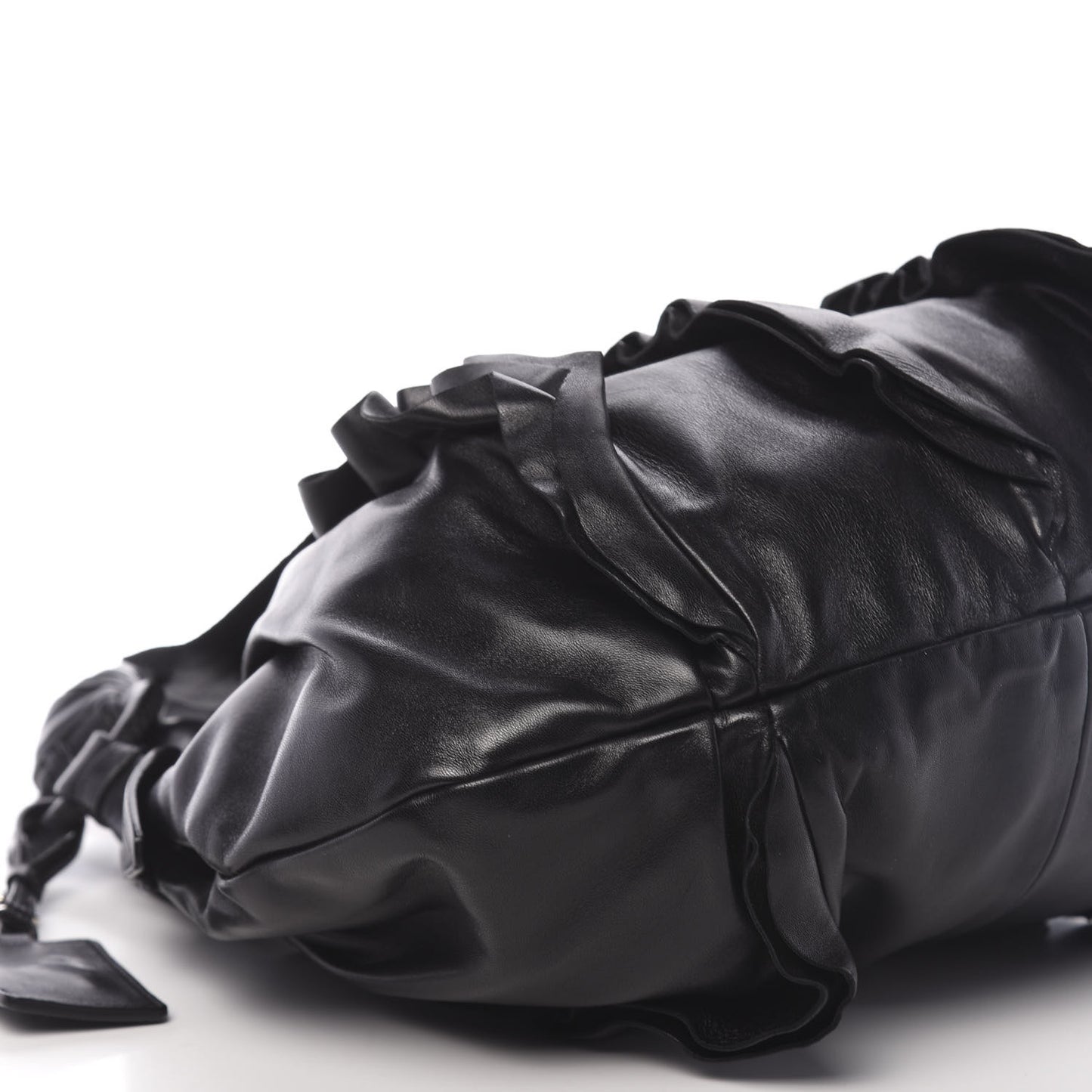 Nappa Ruffle Bag Black