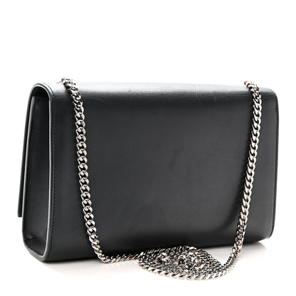 Saint Laurent Smooth Calfskin Medium Classic Monogram Kate Tassel Satchel Deep Marine 3 of 10