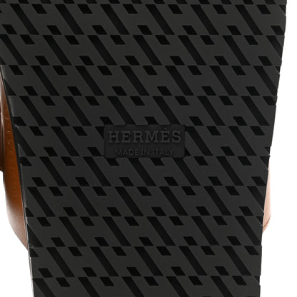 Hermes Calfskin Womens Chypre Sandals 37 Naturel 7 of 8