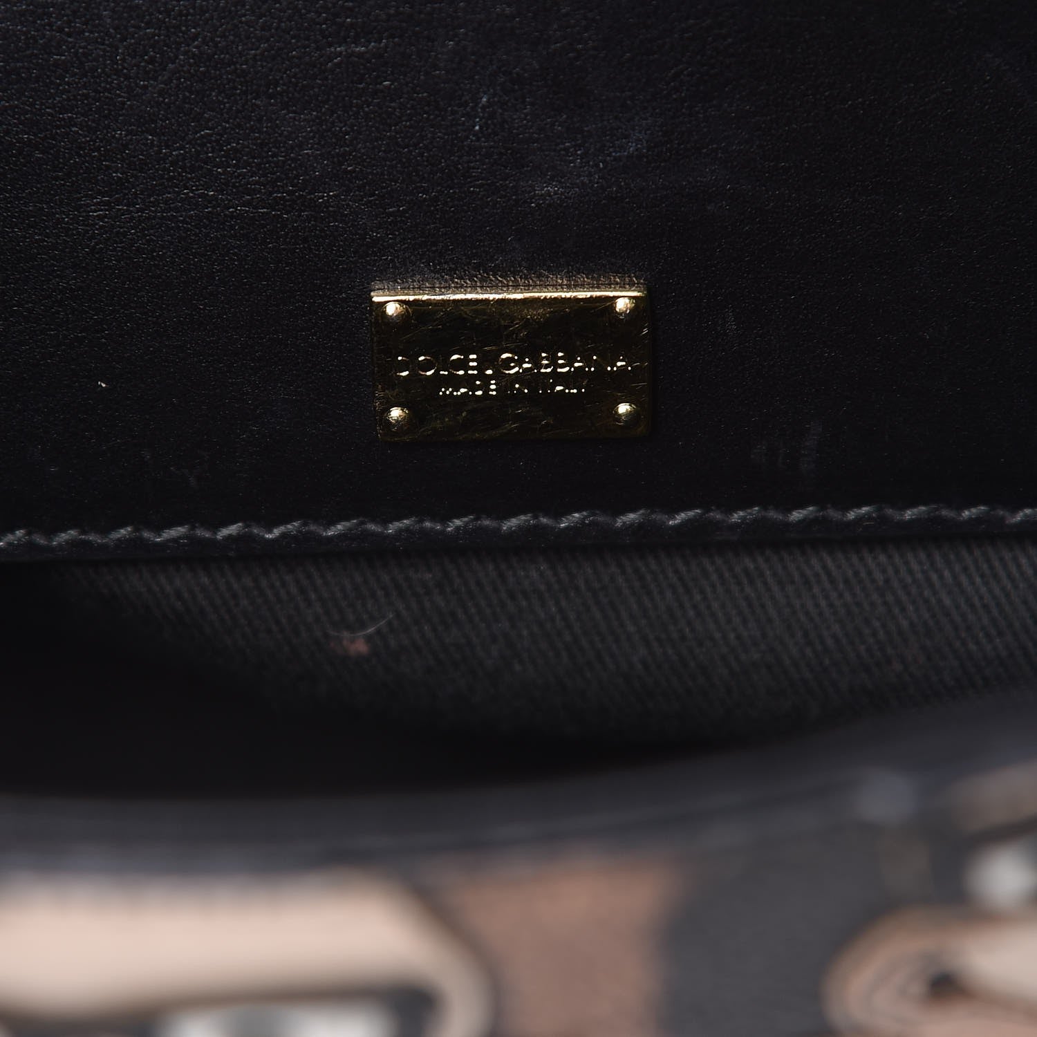 Dolce & Gabbana Dauphine Leopard Print Medium DG Family Patch Miss Sicily Satchel Black 6 of 11