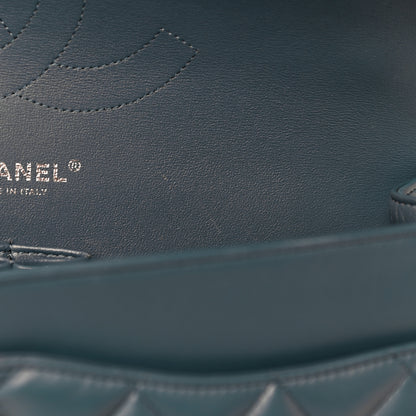 Chanel Lambskin Quilted Jumbo Double Flap Blue 17 of 19