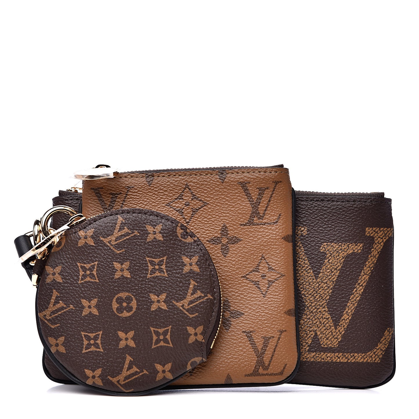 Reverse Monogram Giant Trio Pouch