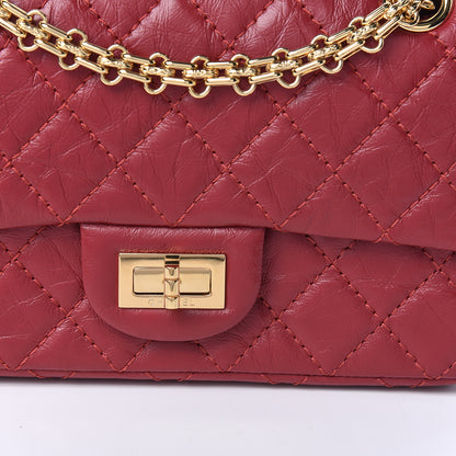 Chanel Aged Calfskin Quilted 2.55 Reissue Mini Flap Red 10 of 10