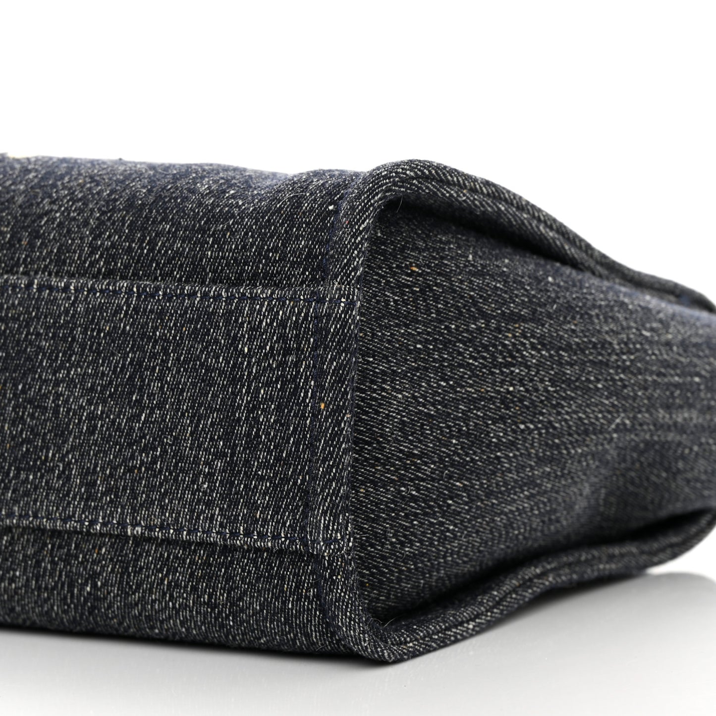 Denim Medium Deauville Tote Dark Blue White