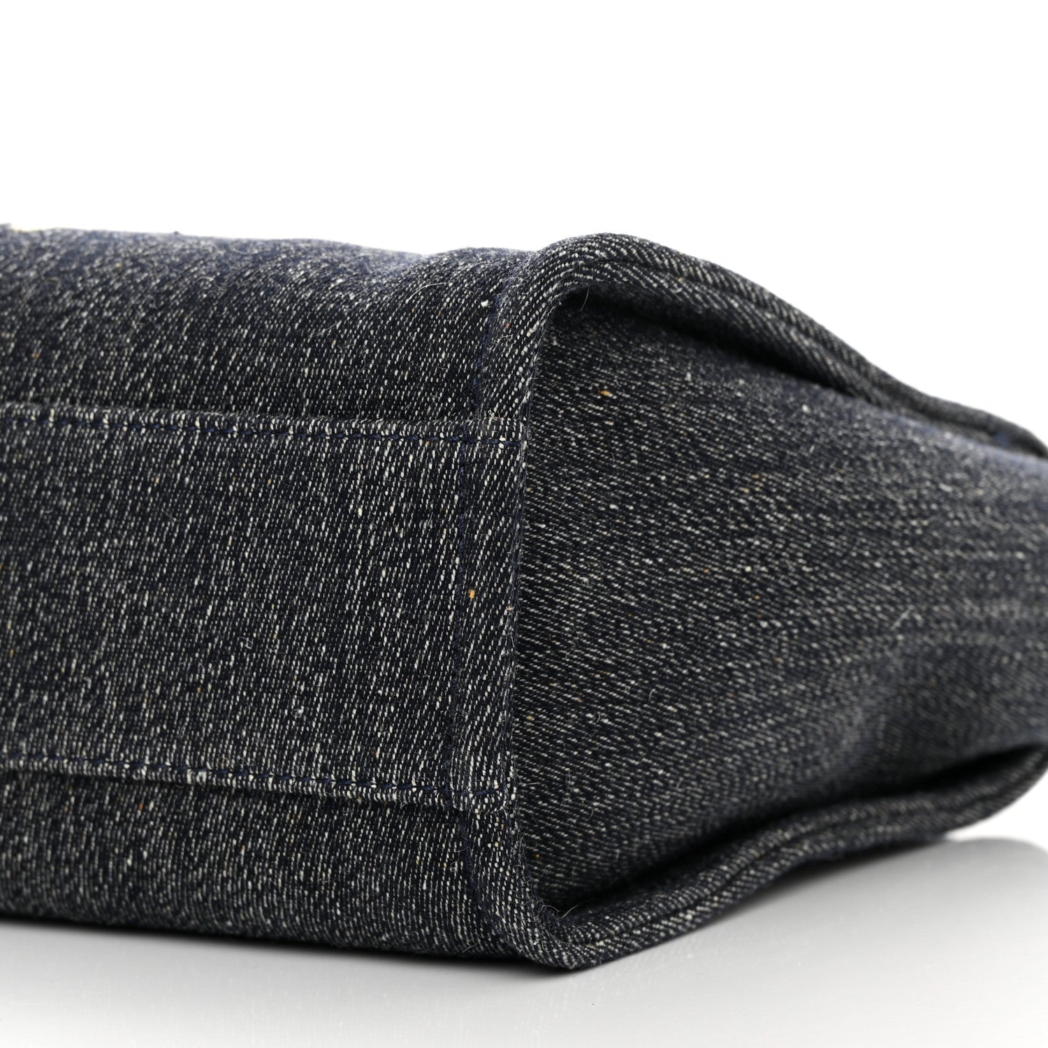 Chanel Denim Medium Deauville Tote Dark Blue White 11 of 13