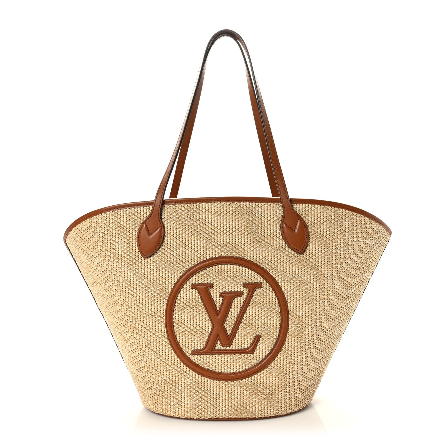 Louis Vuitton Raffia Saint Jacques Tote Caramel 1 of 9