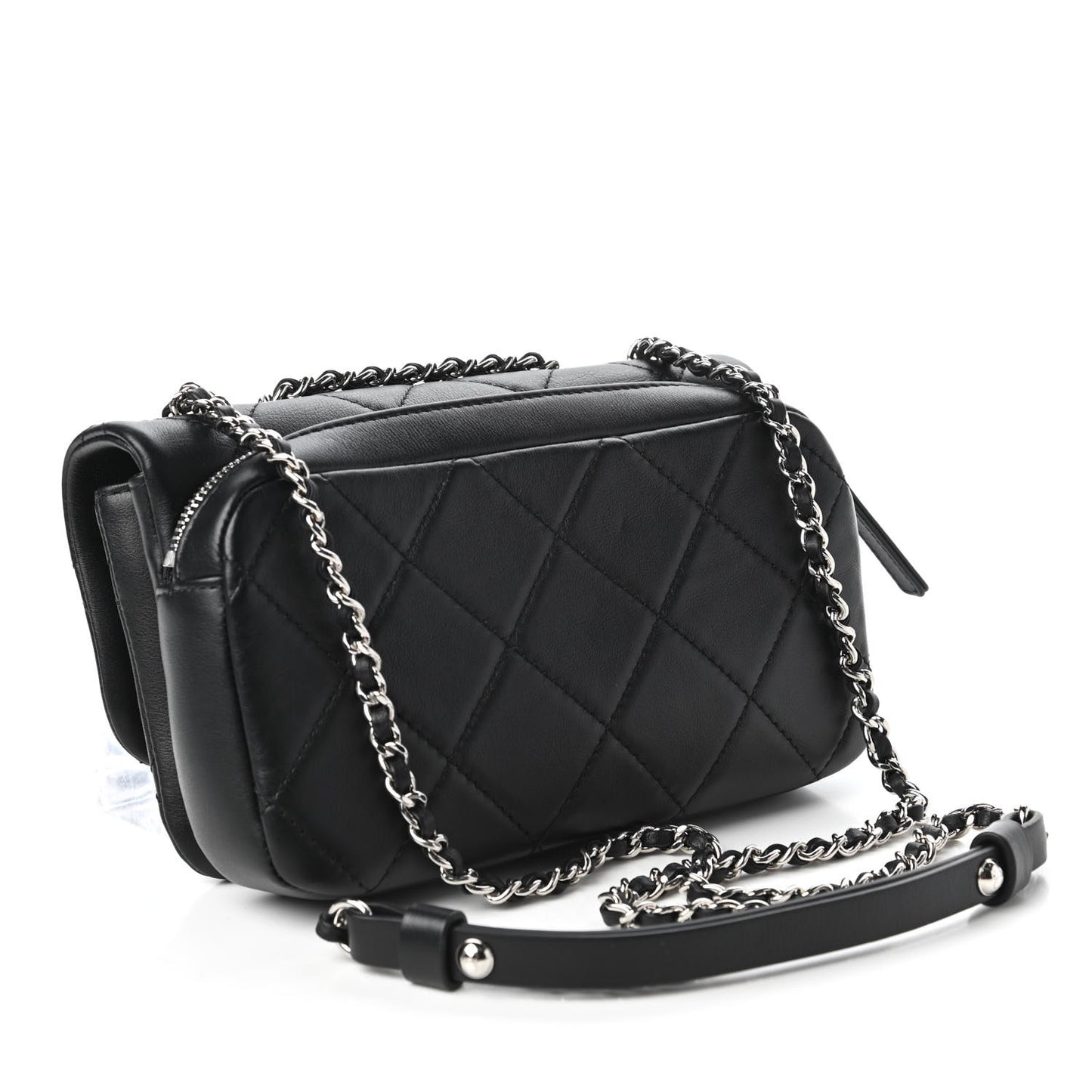 Lambskin Quilted CC Flap Black