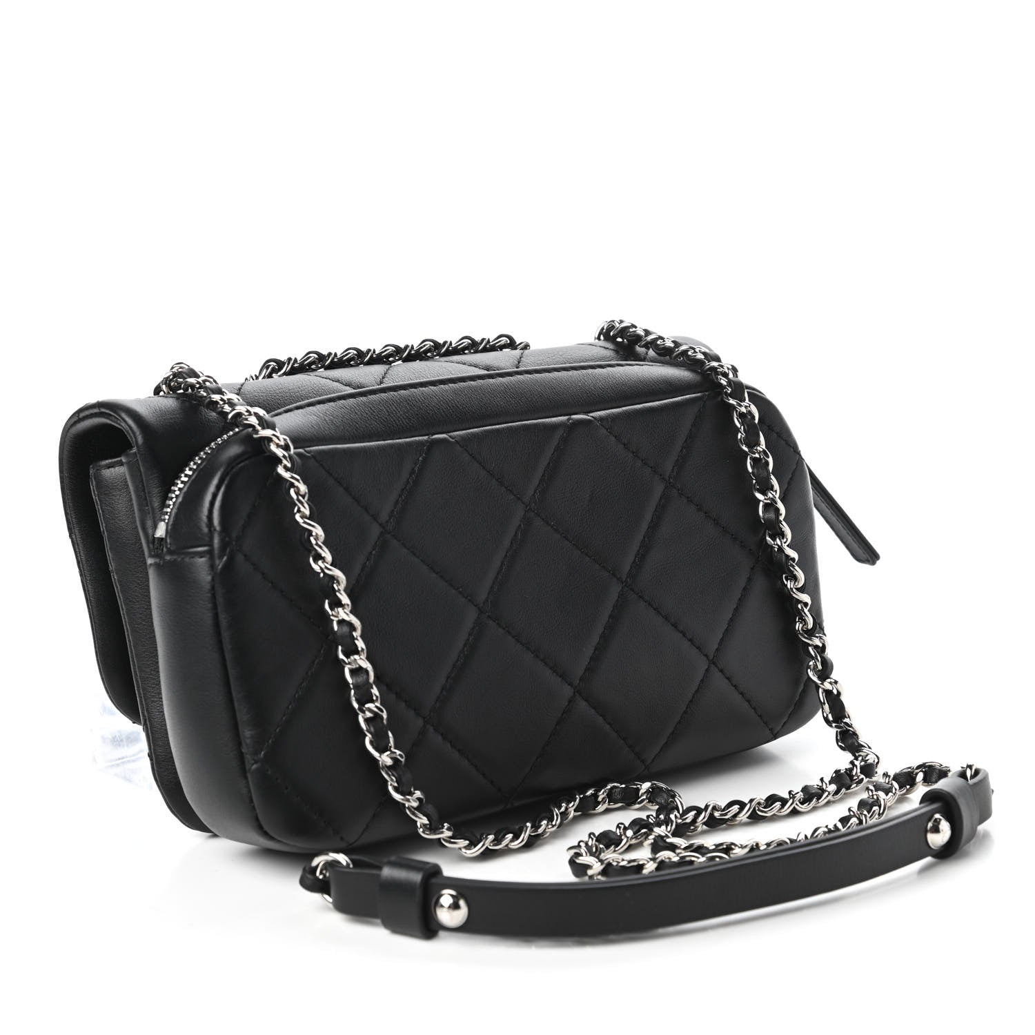 Chanel Lambskin Quilted CC Flap Black 3 of 12
