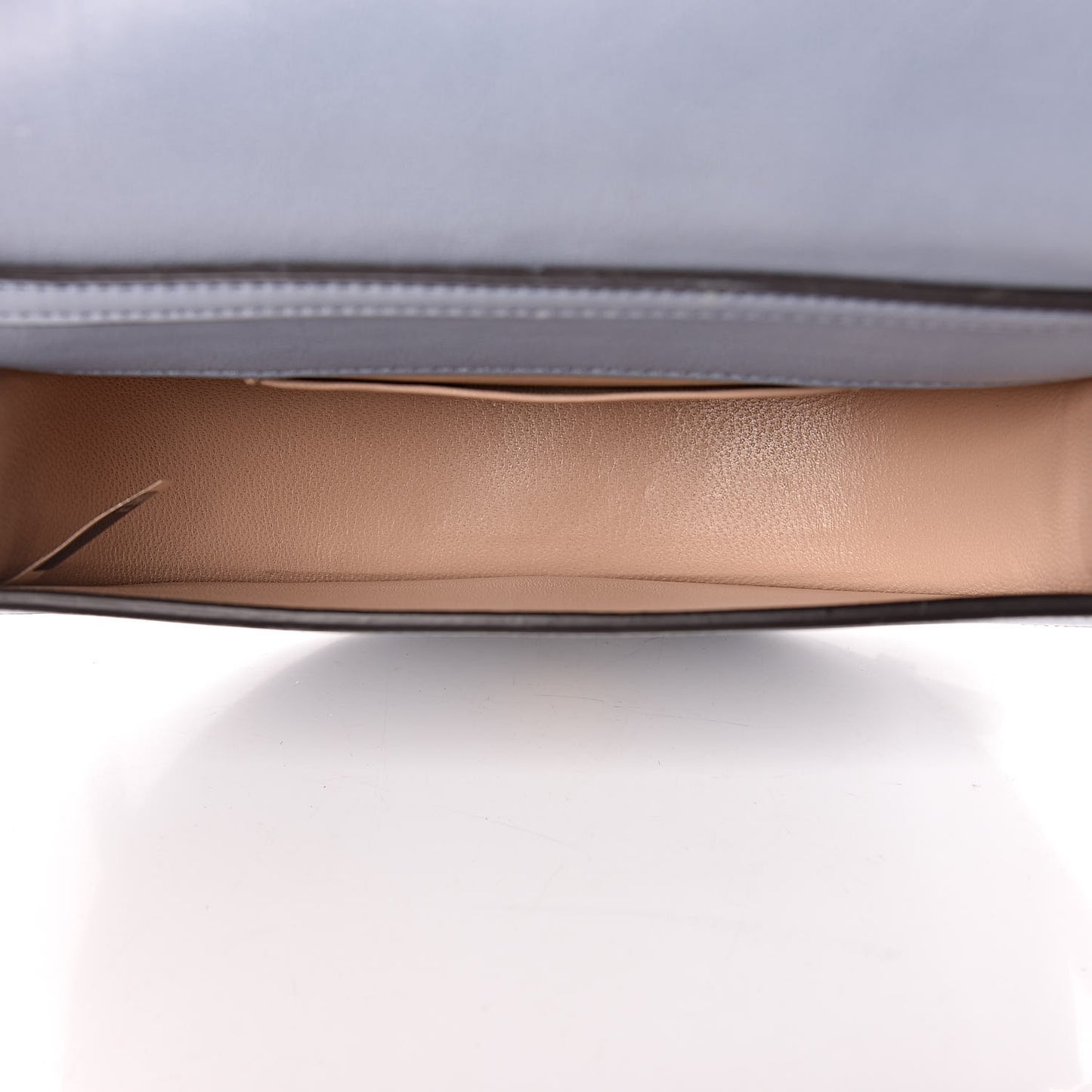 Calfskin Small Nile Bracelet Minaudiere Bag Washed Blue