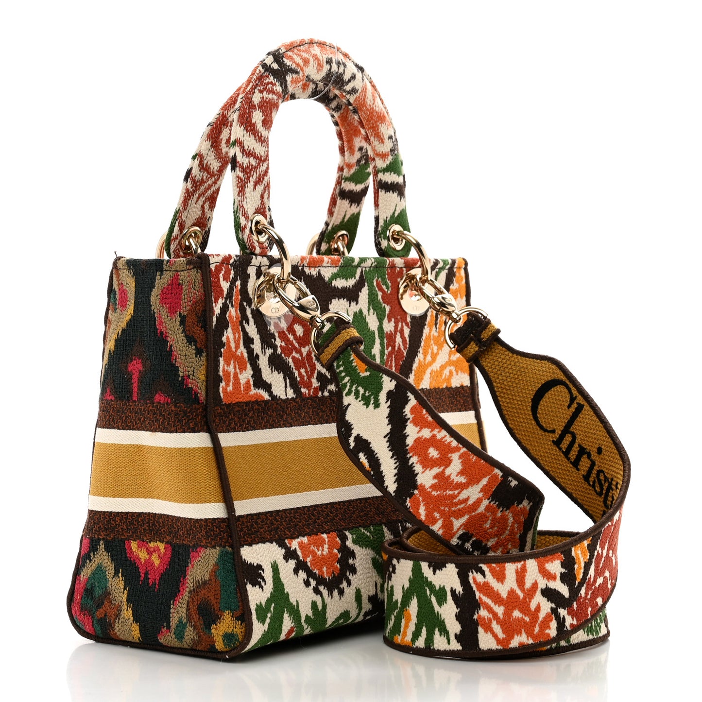 Canvas Embroidered Small Paisley Lady Dior Multicolor