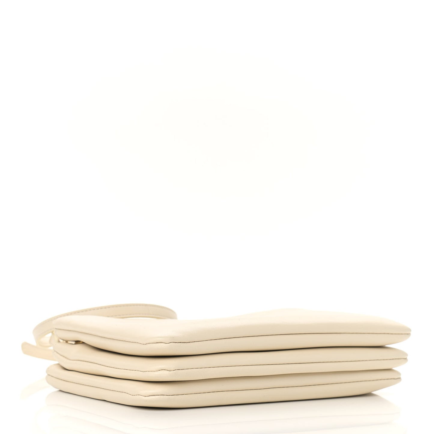 Lambskin Small Trio Crossbody Bag Cream