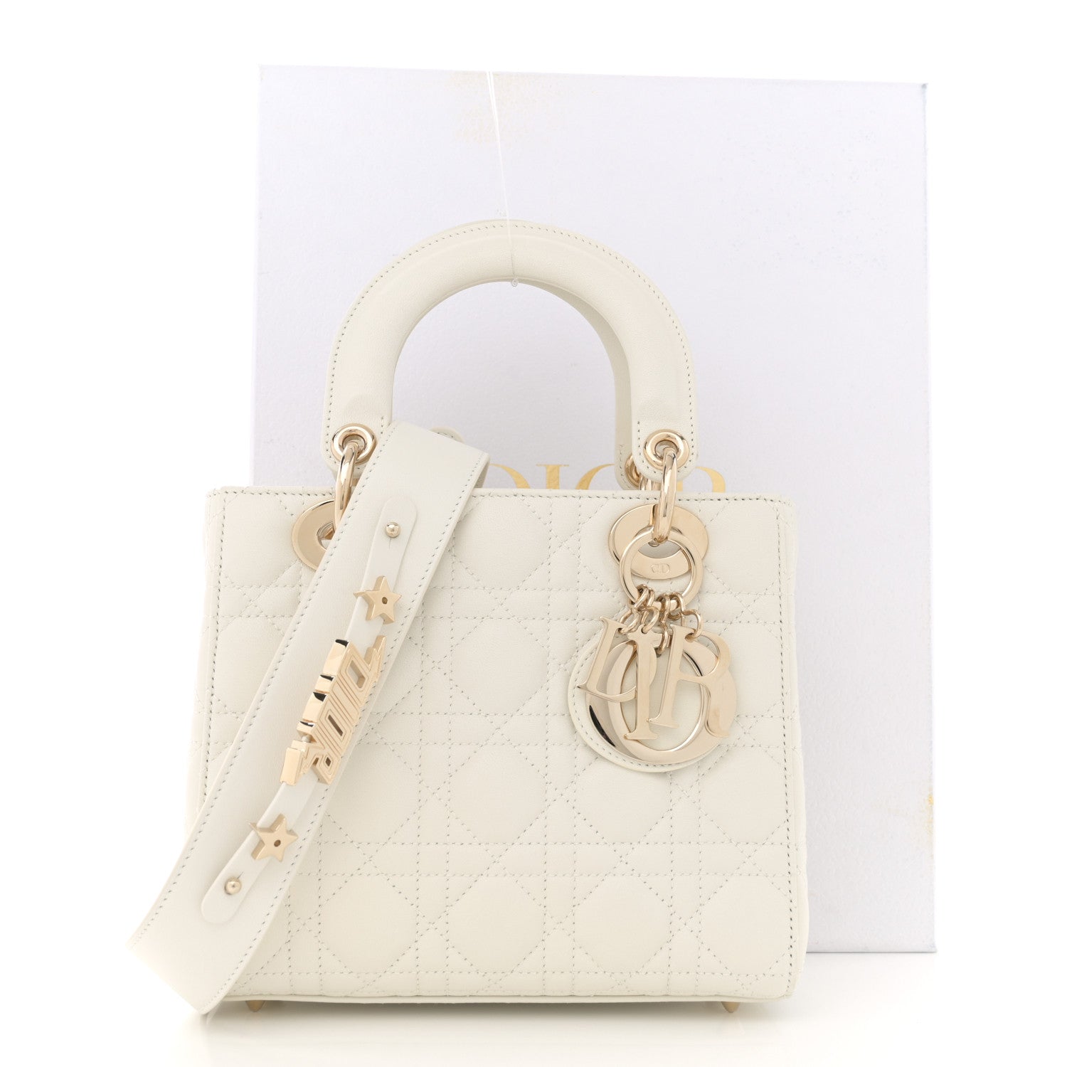 Christian Dior Lambskin Cannage Small My ABCDior Lady Dior White 13 of 13