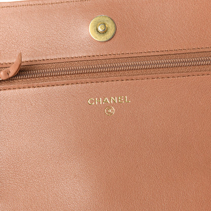 Chanel Lambskin Quilted 19 Wallet On Chain WOC Brown 8 of 12