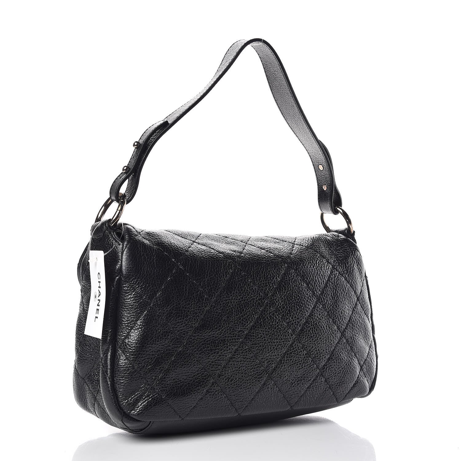 Chanel Glazed Calfskin Stitched On The Road Flap Black 3 of 11