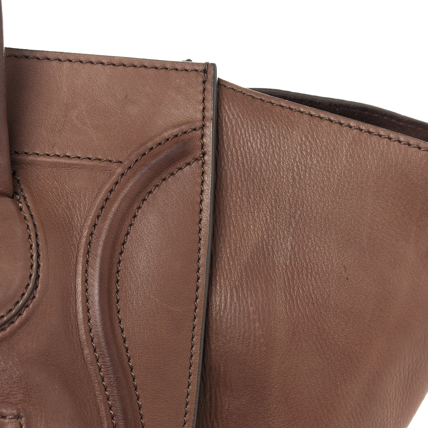 Supple Calfskin Medium Phantom Luggage Taupe