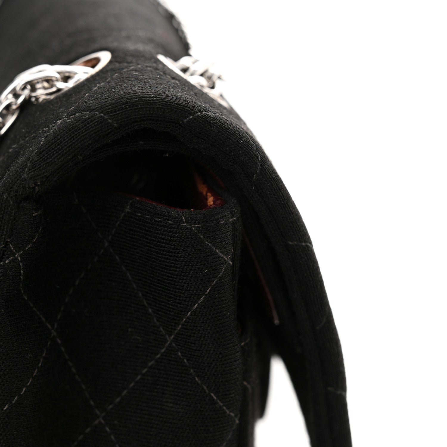 Chanel Jersey Quilted Medium Double Flap Black 19 of 23