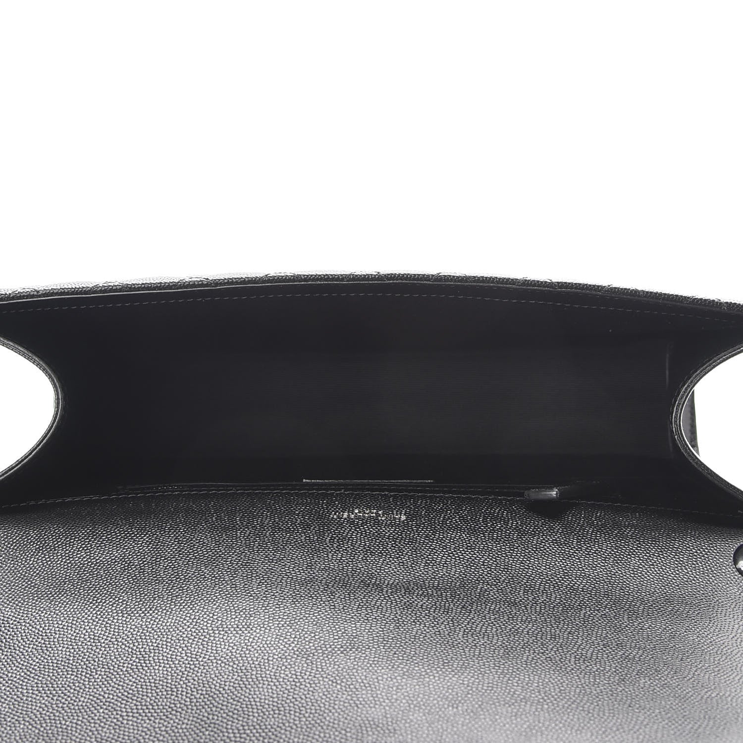 Saint Laurent Grain De Poudre Textured Mixed Matelasse Large Triquilt Monogram Monochrome Satchel Black 5 of 10