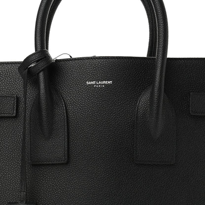 Saint Laurent Grained Calfskin Small Sac De Jour Black 8 of 11