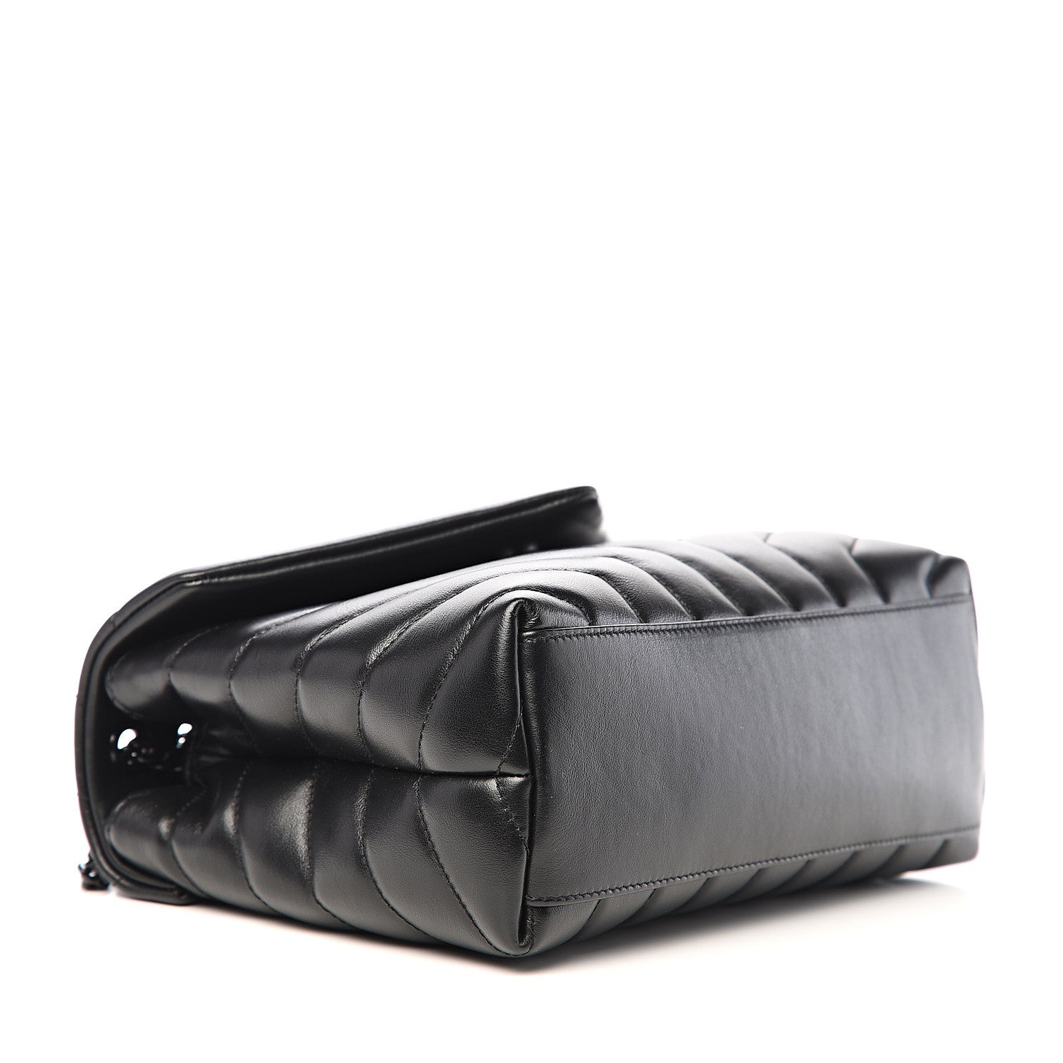 Saint Laurent Calfskin Y Quilted Monogram Small Loulou Chain Satchel Black 3 of 9