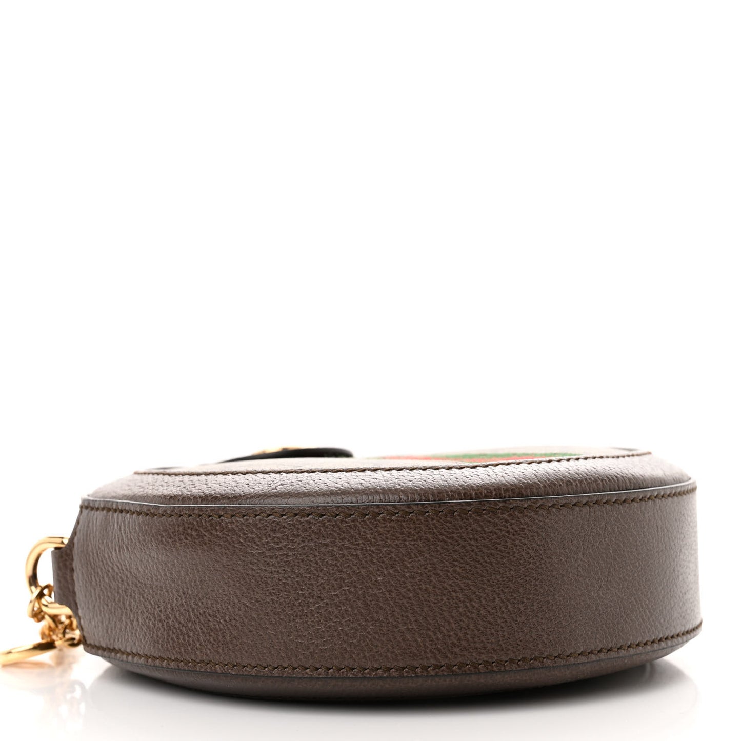 GG Supreme Monogram Web Mini Ophidia Round Shoulder Bag Brown