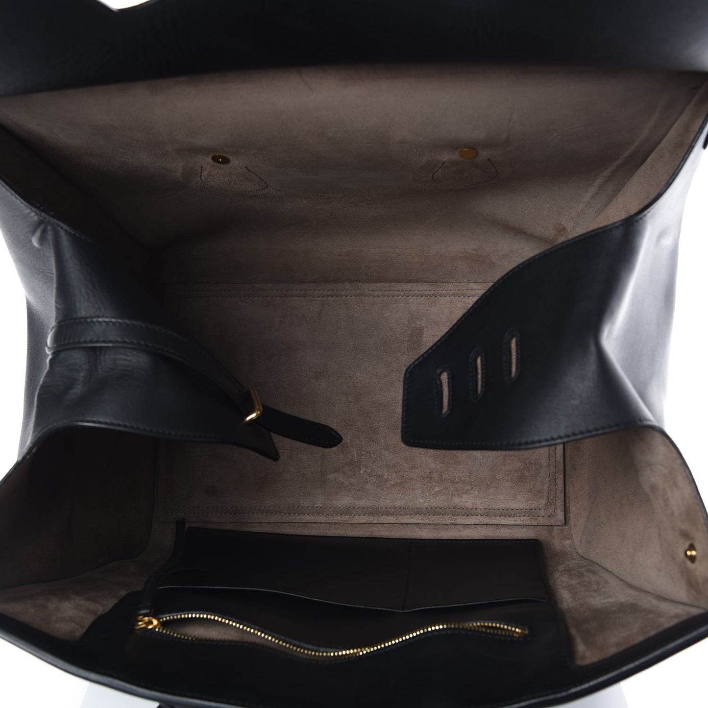 Natural Calfskin Medium Tie Knot Tote Black