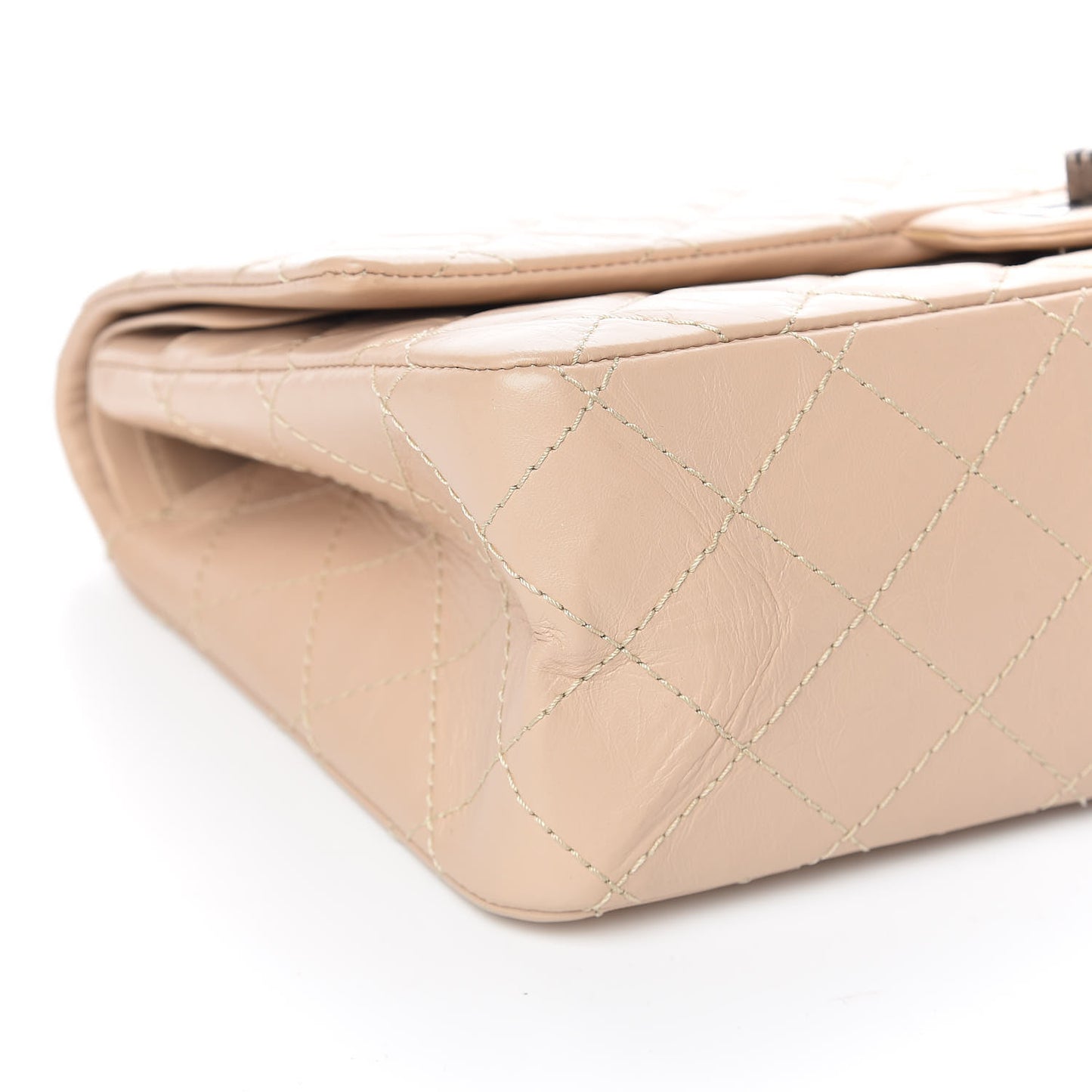 Aged Calfskin Quilted 2.55 Reissue 226 Flap Light Beige