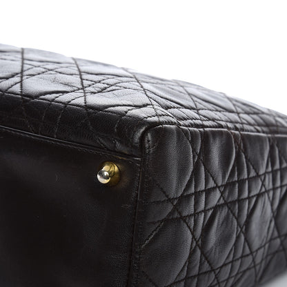 Christian Dior Vintage Lambskin Cannage Large Lady Dior Dark Brown 11 of 13