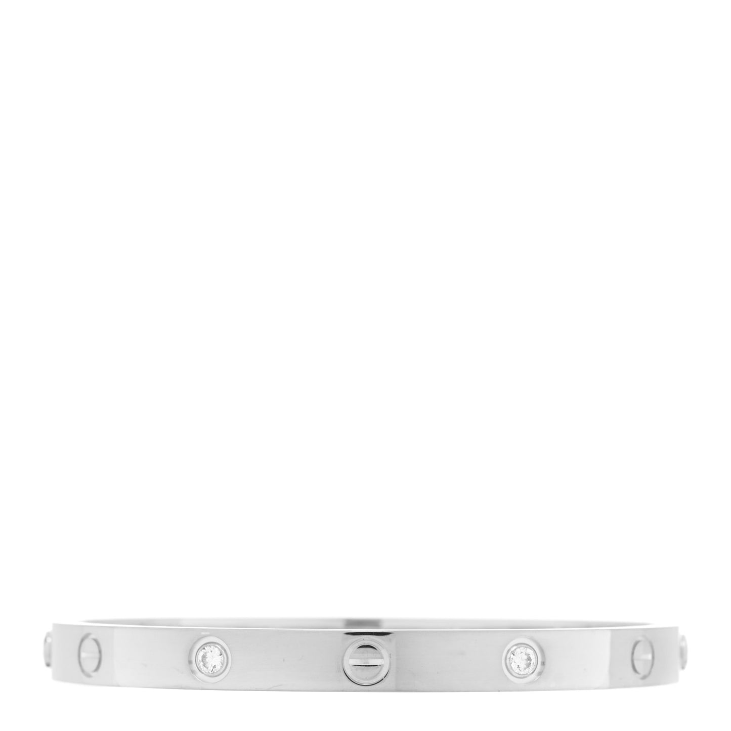 18K White Gold 4 Diamond LOVE Bracelet 18