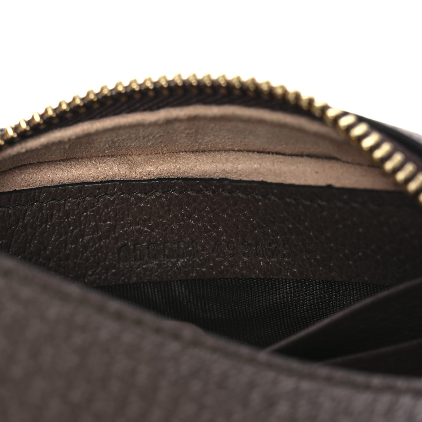 GG Supreme Monogram Textured Calfskin Web Mini Ophidia Half Moon Hobo Beige Ebony New Acero