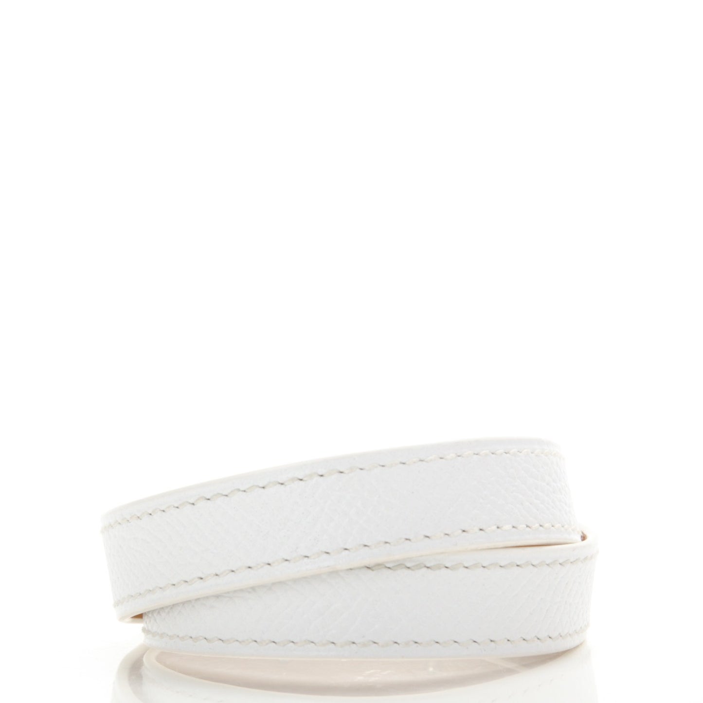 Epsom Kelly Double Tour Bracelet S White