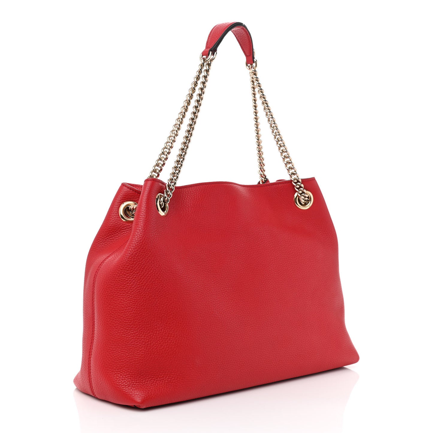 Cellarius Calfskin Medium Soho Chain Shoulder Bag Vibrant Red