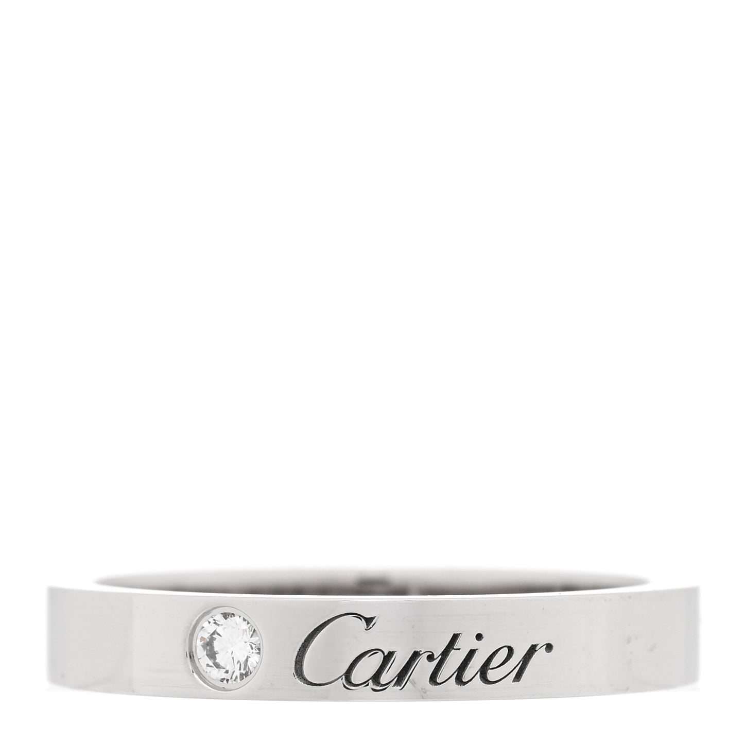 Platinum Diamond 3mm C De Cartier Wedding Band Ring 52 6