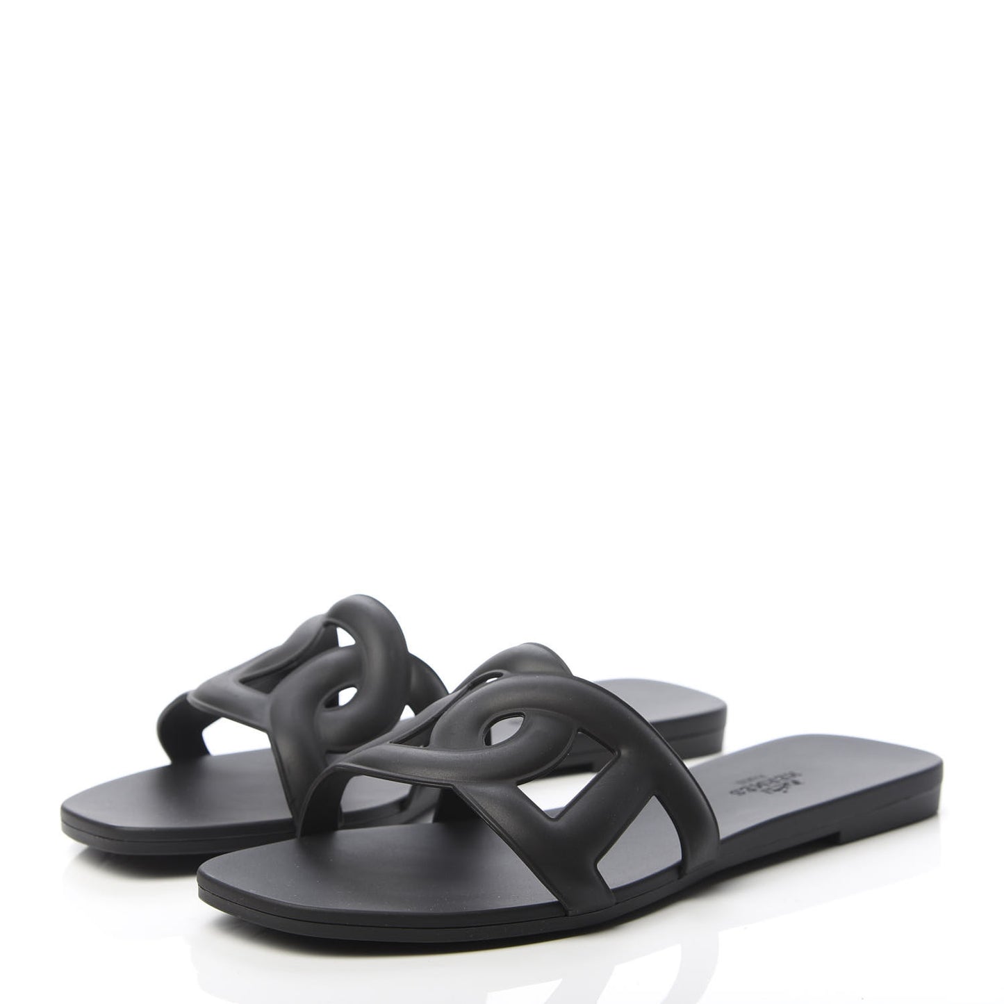Rubber Aloha Sandals 37 Black