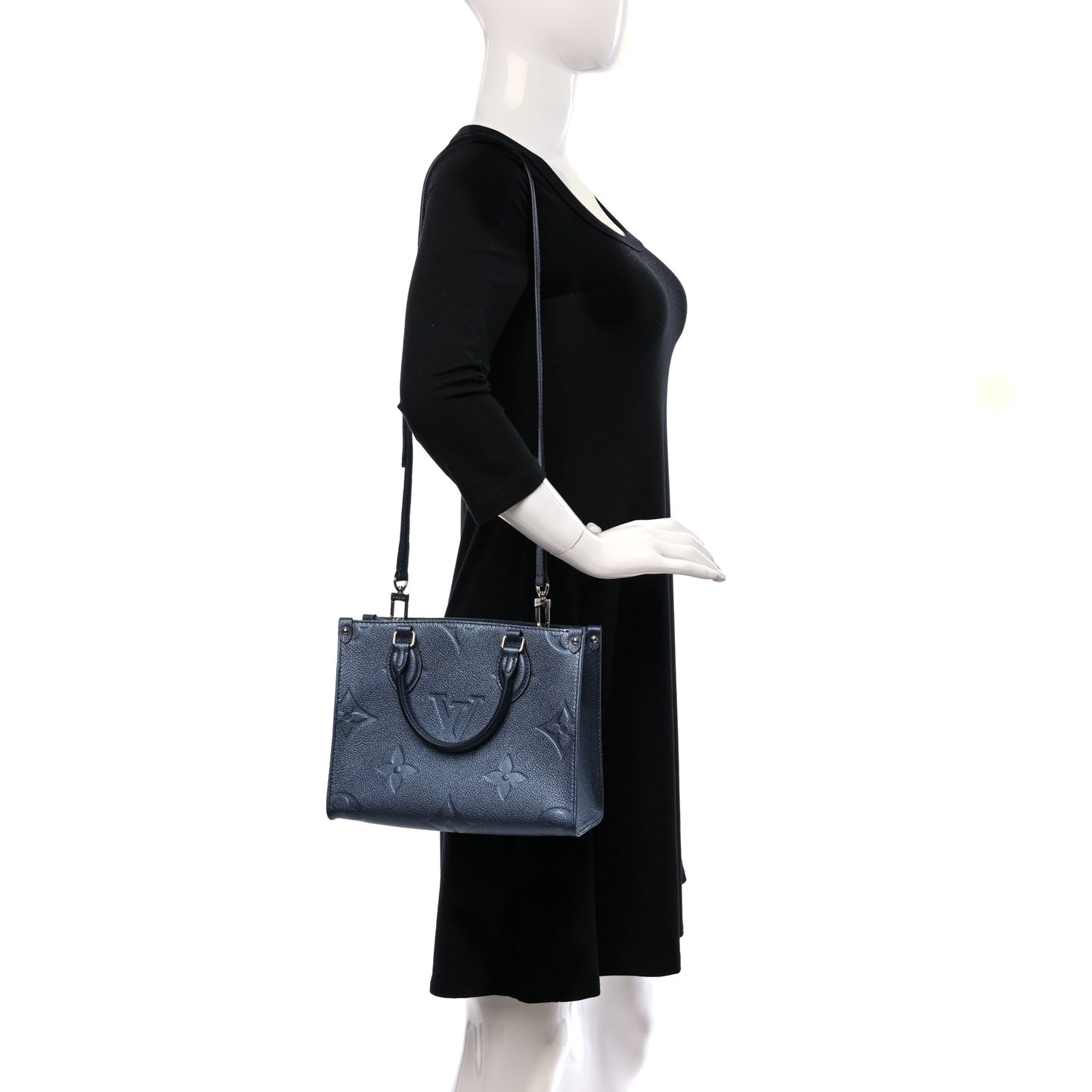 Metallic Empreinte Monogram Giant Onthego PM Navy Nacre