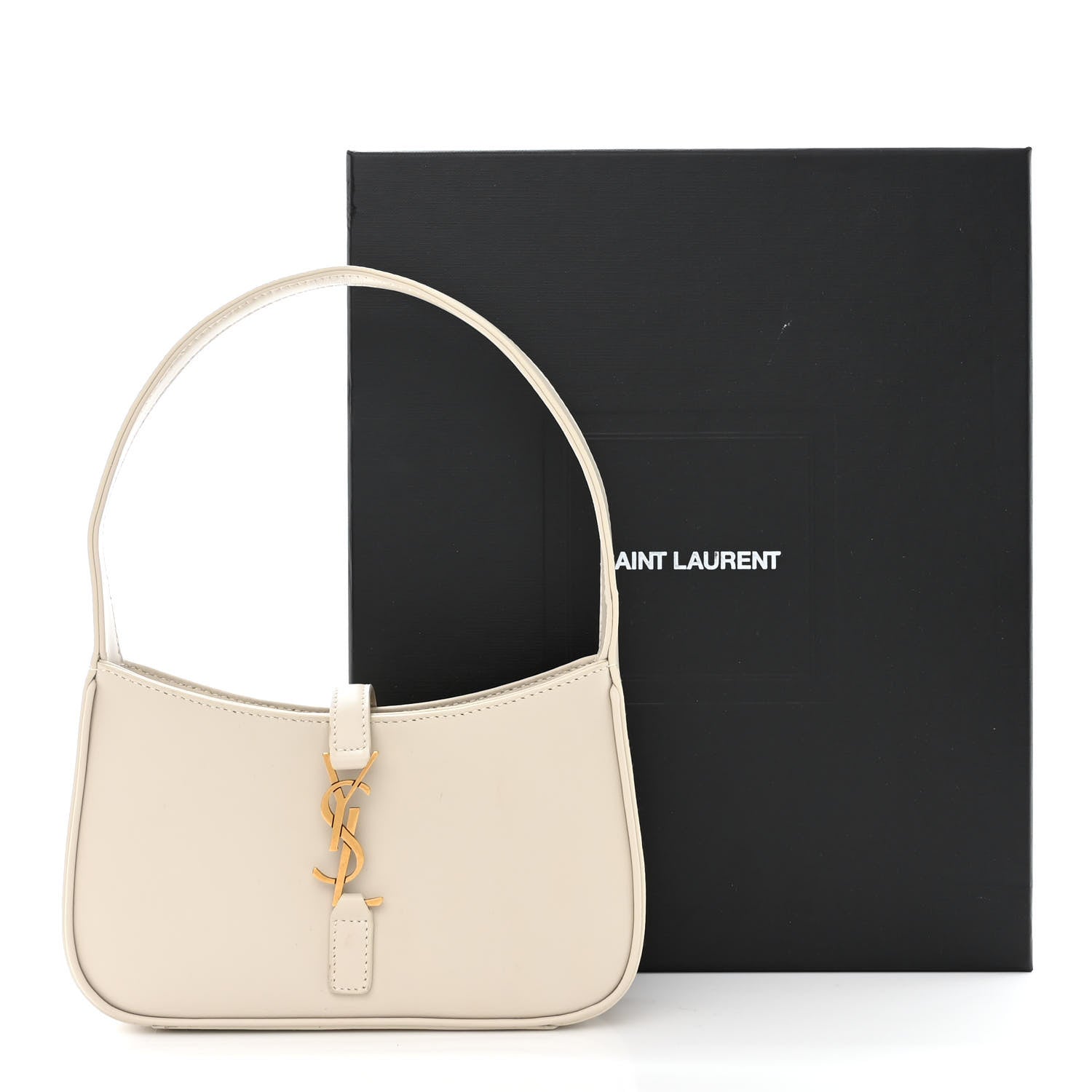 Saint Laurent Smooth Calfskin Le 5 A 7 Mini Hobo Crema Soft 12 of 12