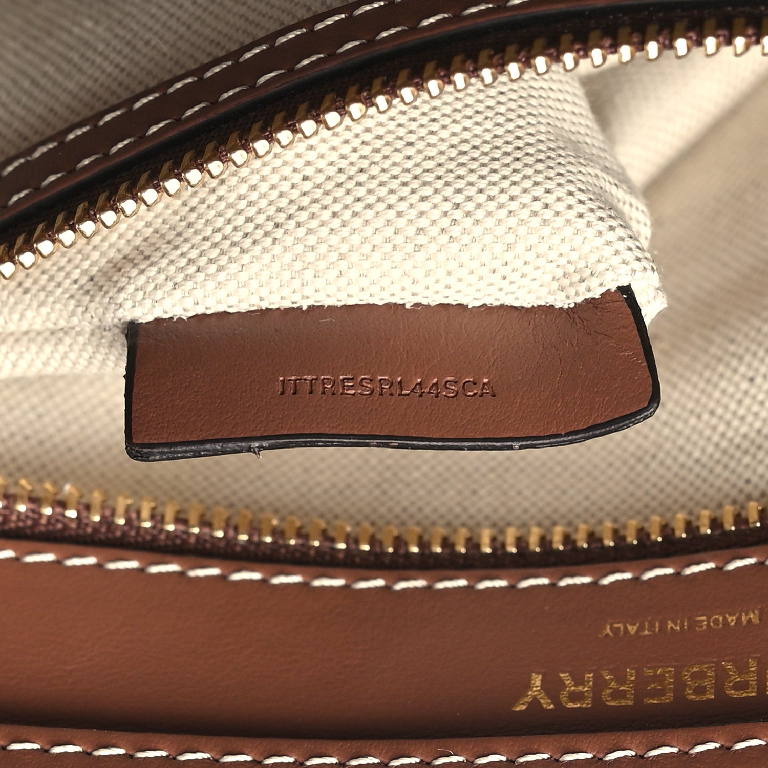 Burberry Canvas Smooth Calfskin Two Tone Mini Pocket Bag Natural Malt Brown 7 of 11