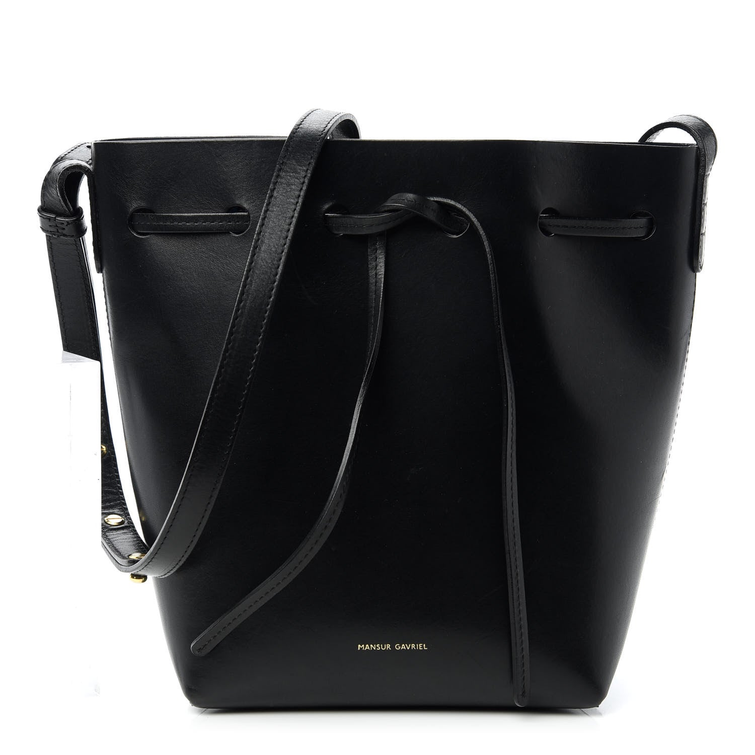 Mansur Gavriel Calfskin Mini Bucket Bag Black Blu 1 of 9